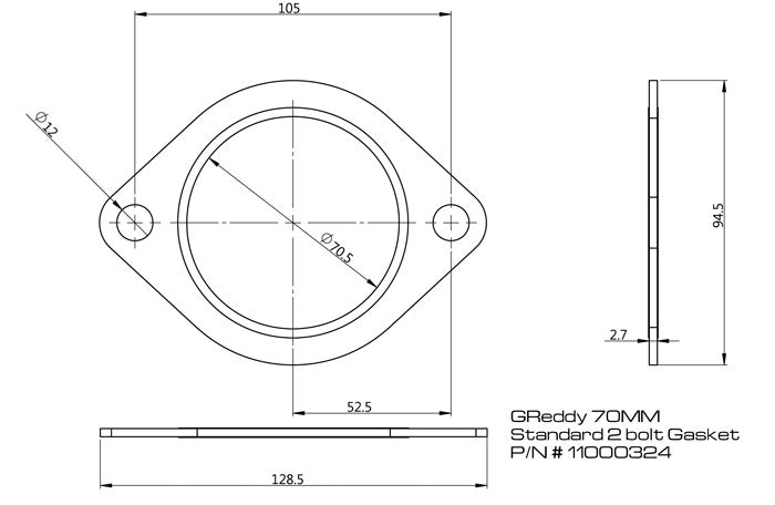 GReddy 80mm Oval Exhaust Gasket