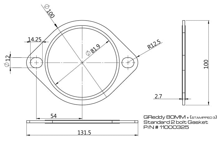 GReddy 60mm Oval Exhaust Gasket