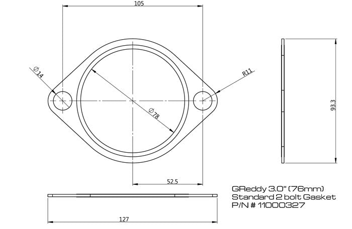 GReddy 80mm Oval Exhaust Gasket