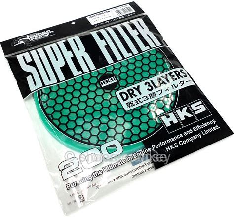 HKS 3 Layer Dry 200mm Green Replacement Filter Element