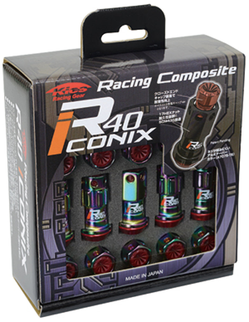 Project Kics 16+4 Locks Neocro R40 Iconix W/ Plastic Cap (Black) - 12X1.25 — view 2 | J-Spec Garage
