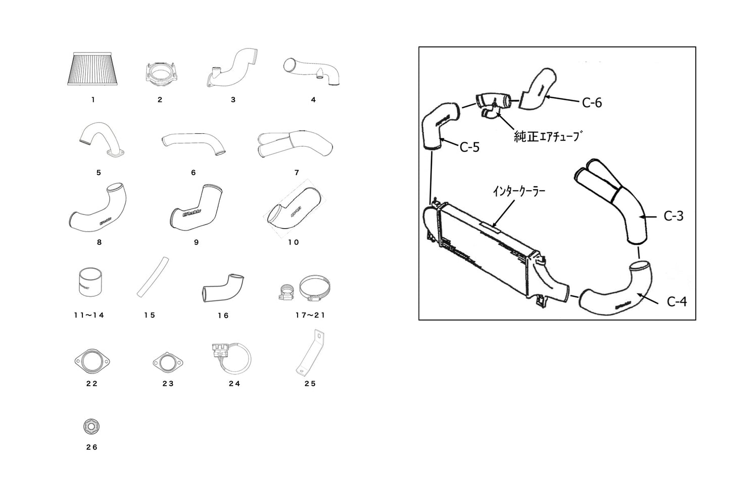 GReddy 95-02 Nissan Skyline GT-R BCNR33/BNR34 Twin Airinx AY-S Intake Kit w/ 80mm Z32 Airflow Meters