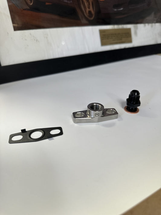 Raceonly Billet Stainless Oil Feed to suit Garrett Turbos