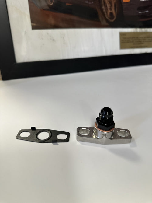 RaceOnly Billet Stainless Oil Feed for Garrett Turbos | J-Spec Garage