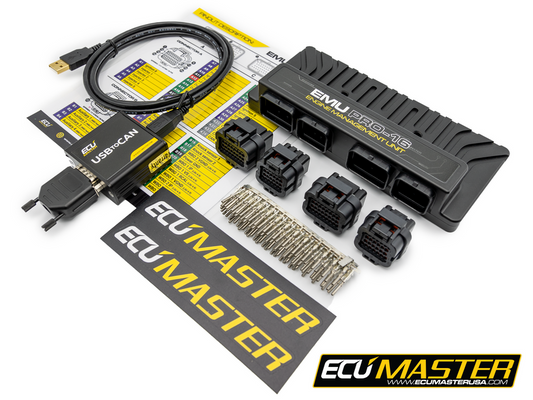 ECUMaster EMU Pro 16 Engine Management Unit with Connectors & USB-to-CAN