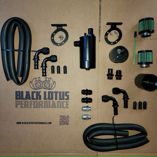 Black Lotus Performance Dual Billet Catch Cans for 2JZ