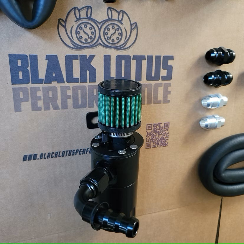 Black Lotus Performance Dual Billet Catch Cans for 2JZ