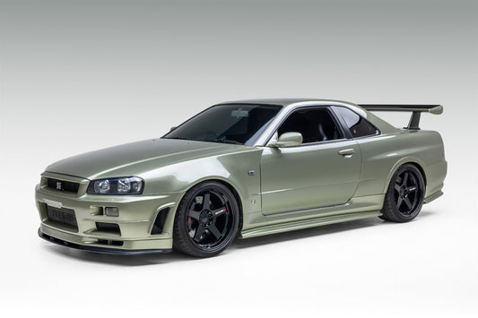 Nissan Skyline R34 GT-R M-Spec Nur, a 2002-built car that becomes eligible for US import under the 25-year rule in 2027