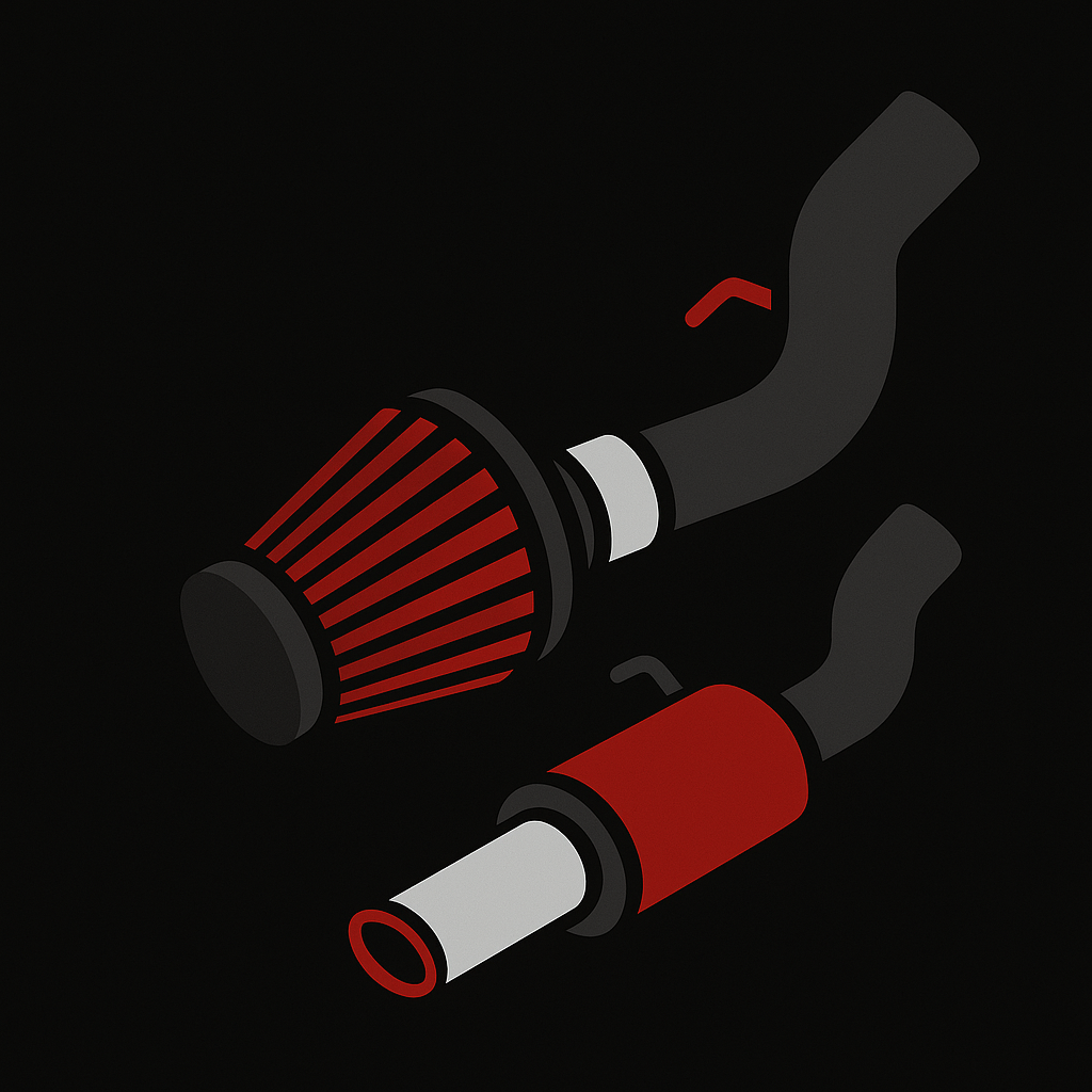 Nissan 240sx / Nissan Silvia intake and exhaust components.