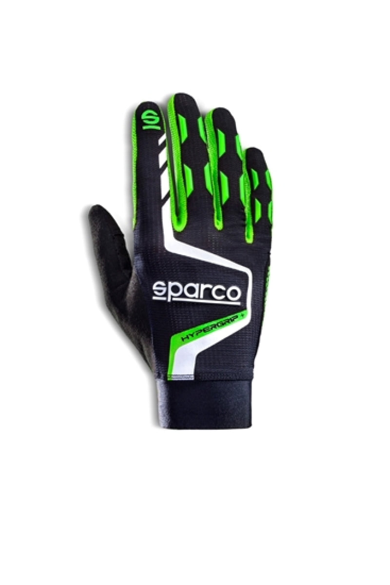 Sparco Hypergrip+ racing gloves black green size 10