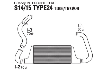 GReddy Nissan 240SX Trust Intercooler T-24F S14/S15 Kit Upgrade T/K