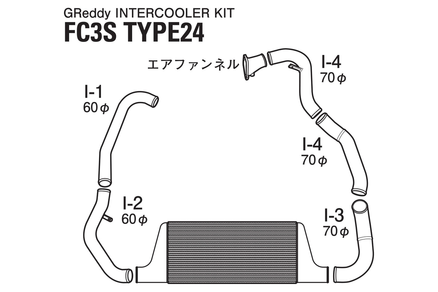 GReddy Mazda RX-7 FC3S T-24F Intercooler *Special Order*