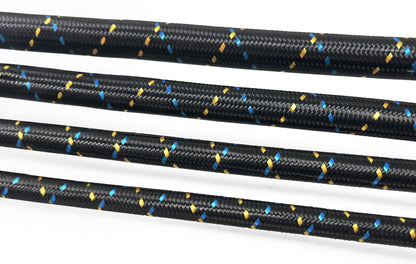 GReddy AN08 Reusable Hose Nylon Braided, Black/Gold/Blue