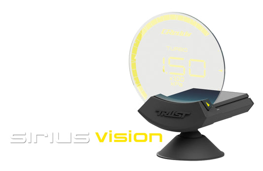 GReddy Sirius Vision Display (Turbo / Press / Temp / Voltage) 68mm Clear Thin-Film EL Display Gauge