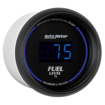 Autometer Cobalt Digital 52.4mm Black Programmable Empty-Full Range Fuel Level Gauge — view 2 | J-Spec Garage