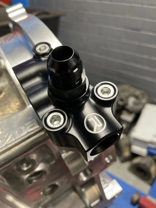 RaceOnly Remote Oil Filter Pedestal — 13B 20B Rotary Engine | J-Spec Garage