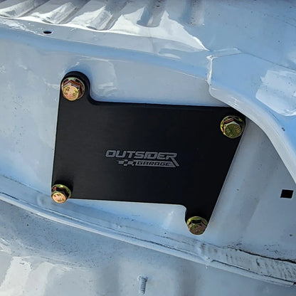 Outsider Garage Nissan R32 Front windshield wiper motor block off plate — view 2 | J-Spec Garage