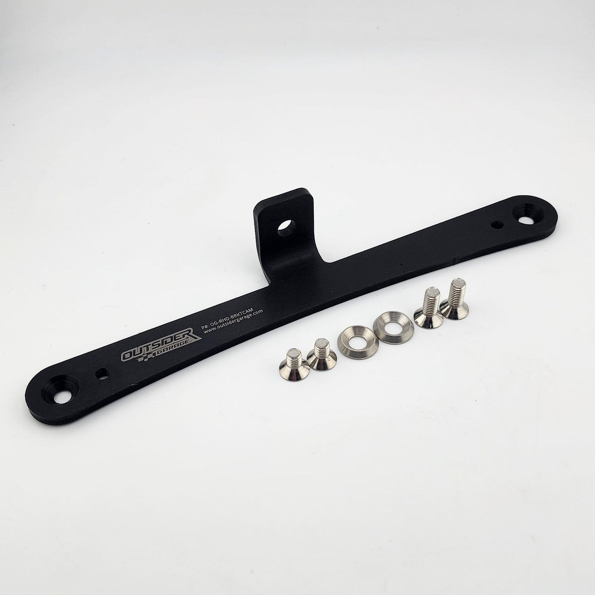 Outsider Garage JDM to US License plate adapter bracket with Camera Mount — view 3 | J-Spec Garage