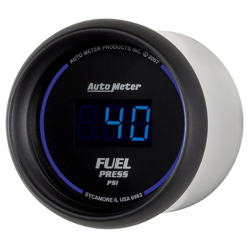 Autometer 52.4mm 1-100 PSI Black Digital Fuel Pressure Gauge — view 2 | J-Spec Garage