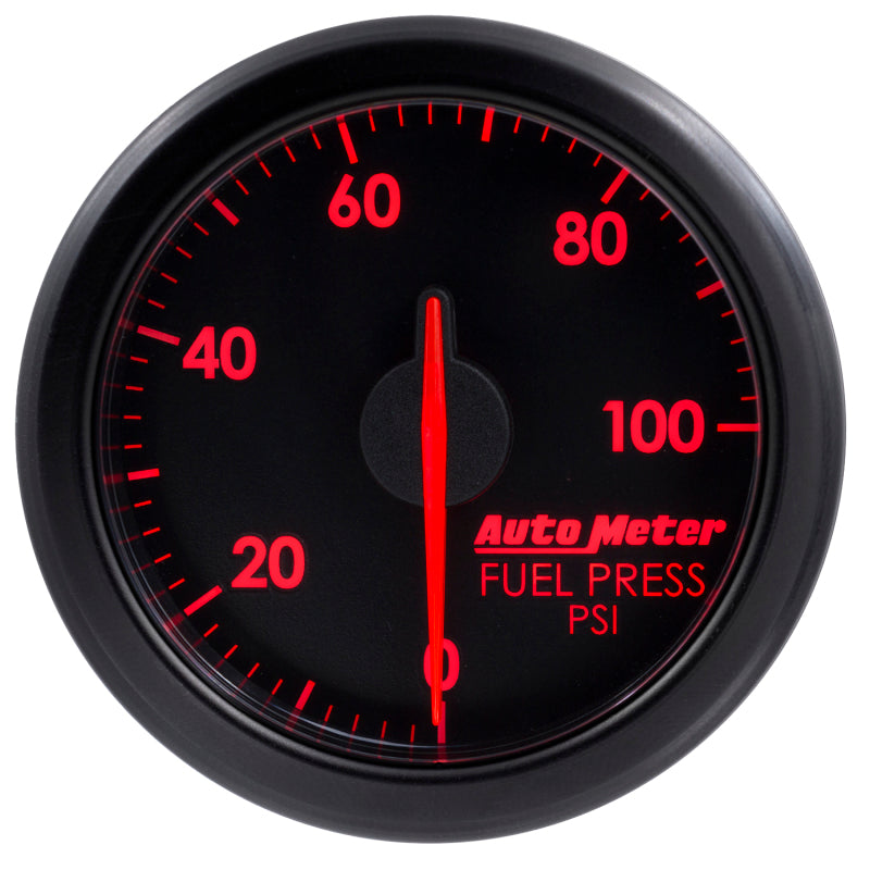 Autometer Airdrive 2-1/6in Fuel Pressure Gauge 0-100 PSI - Black — view 2 | J-Spec Garage