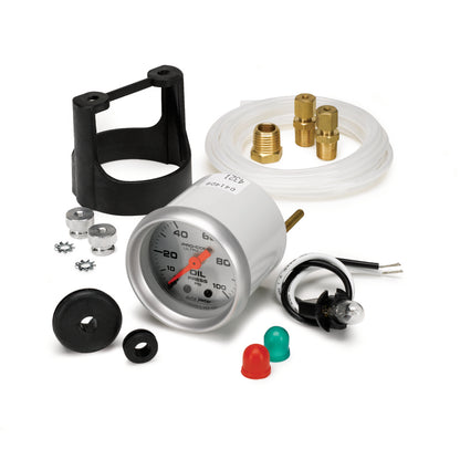 Autometer Ultra-Lite 52mm 0-100 PSI Mechanical Oil Pressure Gauge — view 2 | J-Spec Garage