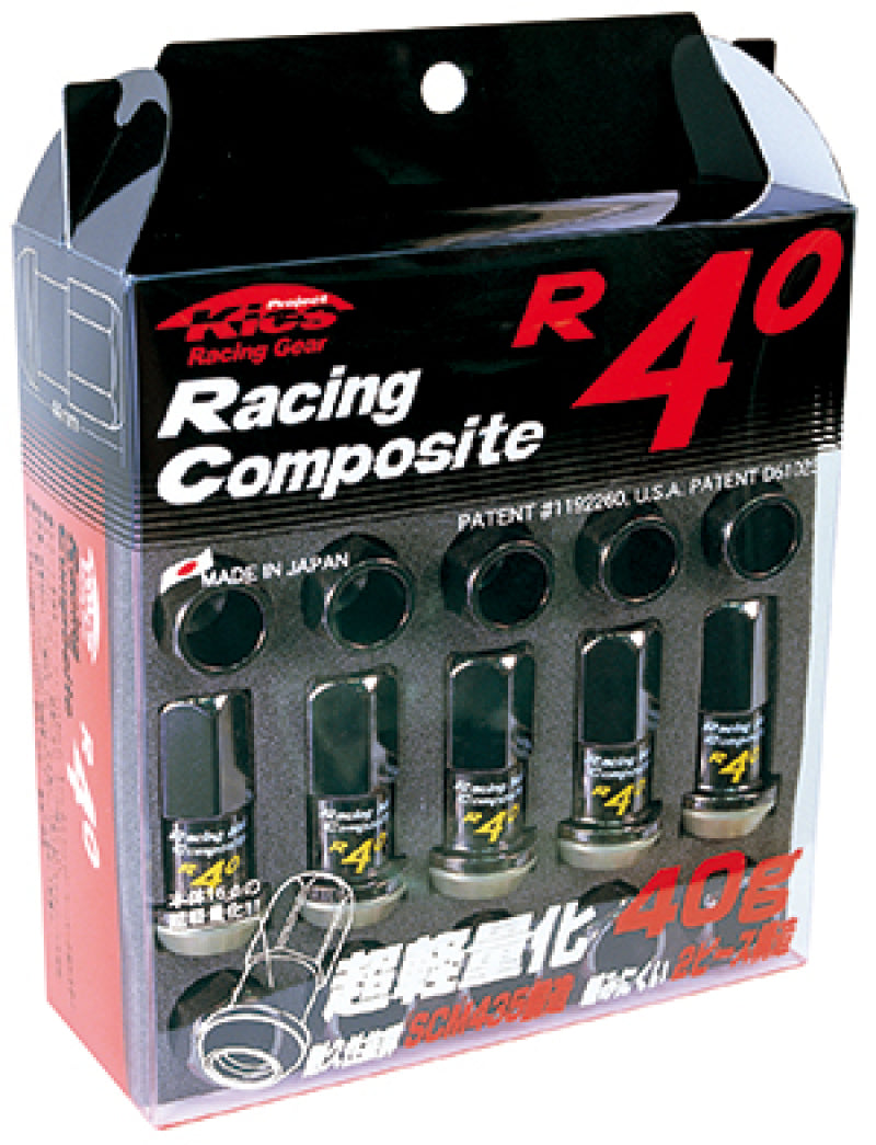 Project Kics 12x1.25 R40 Lug Nuts - Black (20 Pcs) | J-Spec Garage