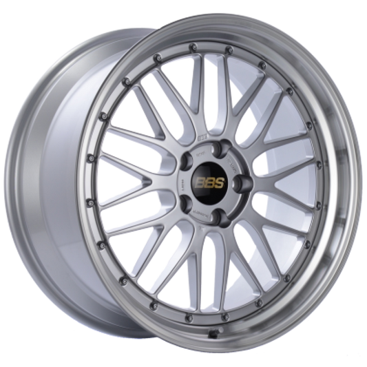 BBS LM 18x8 5x108 ET35 CB67 Diamond Silver Center Diamond Cut Lip Wheel -82mm PFS/Clip Required | J-Spec Garage
