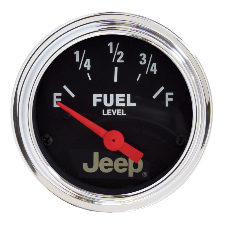 Autometer Jeep 52mm 73 OHMS Empty/8-12 OHMS Full Short Sweep Electronic Fuel Level Gauge — view 2 | J-Spec Garage