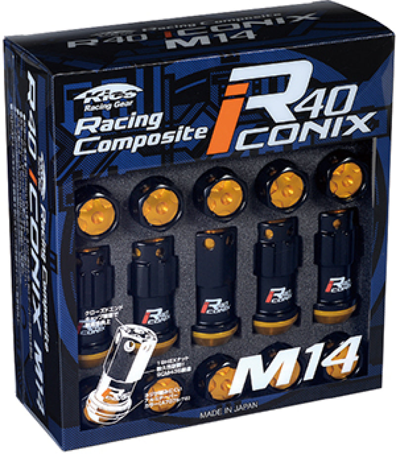 Project Kics 14x1.50 R40 Iconix Lock & Lug Nuts - Black w/Blue Cap (16+4 Locks) | J-Spec Garage