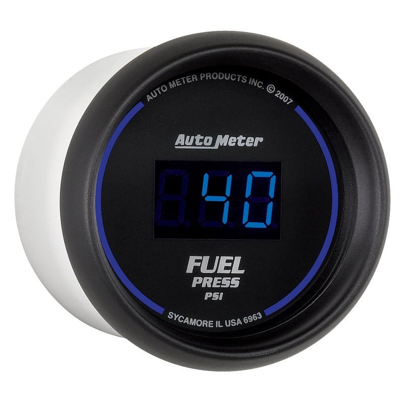 Autometer 52.4mm 1-100 PSI Black Digital Fuel Pressure Gauge — view 3 | J-Spec Garage