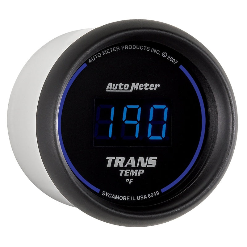 Autometer 52.4mm Black Digital Trans Temperature Gauge — view 3 | J-Spec Garage