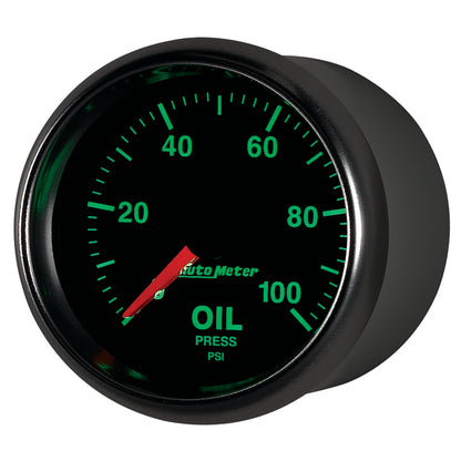 Autometer GS Series 2-1/16in Oil Pressure Gauge 100PSI Electric Full Sweep — view 6 | J-Spec Garage