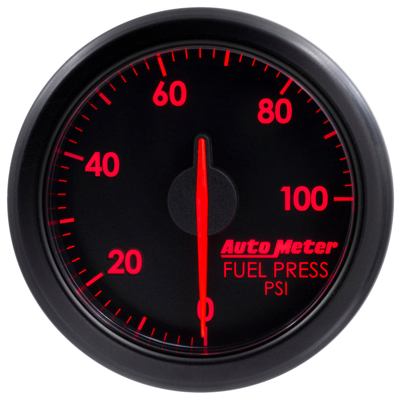 Autometer Airdrive 2-1/6in Fuel Pressure Gauge 0-100 PSI - Black — view 3 | J-Spec Garage