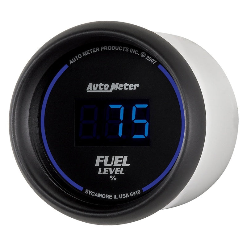 Autometer Cobalt Digital 52.4mm Black Programmable Empty-Full Range Fuel Level Gauge — view 3 | J-Spec Garage