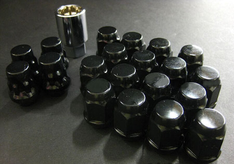 Project Kics 16 LUGS + 4 LOCKS Black Bullock And Nut Set - 12X1.25 | J-Spec Garage