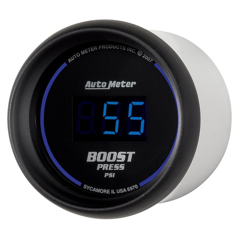 Autometer Cobalt Digital 52mm Digital 5-60 PSI Boost Gauge — view 2 | J-Spec Garage