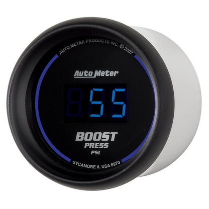 Autometer Cobalt Digital 52mm Digital 5-60 PSI Boost Gauge — view 2 | J-Spec Garage