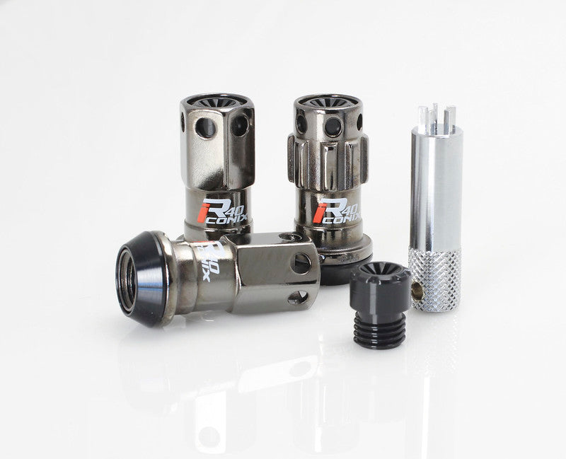 Project Kics 12X1.25 R40 Iconix Classical Lug Nuts w/ Black Plastic Cap - 20 - No Locks | J-Spec Garage