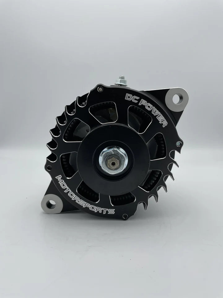 DC Power Mazda RX-7 FD 180 Amp High Output Alternator — 1993-2002 13B-REW black