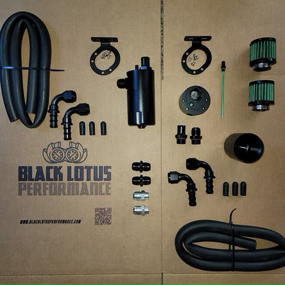 Black Lotus Performance Dual Billet Catch Cans for 2JZ