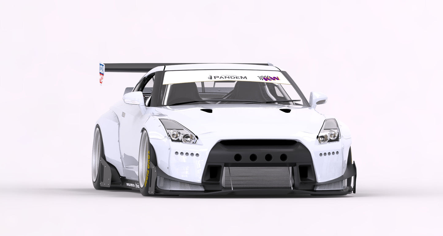 GReddy 09+ Nissan GT-R R35 Full Rocket Bunny Wide-Body Aero Kit w/ Wing