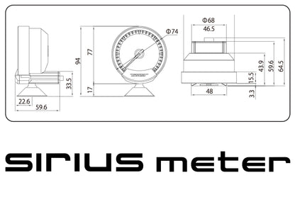 GReddy Sirius OBD Set (Turbo Meter)