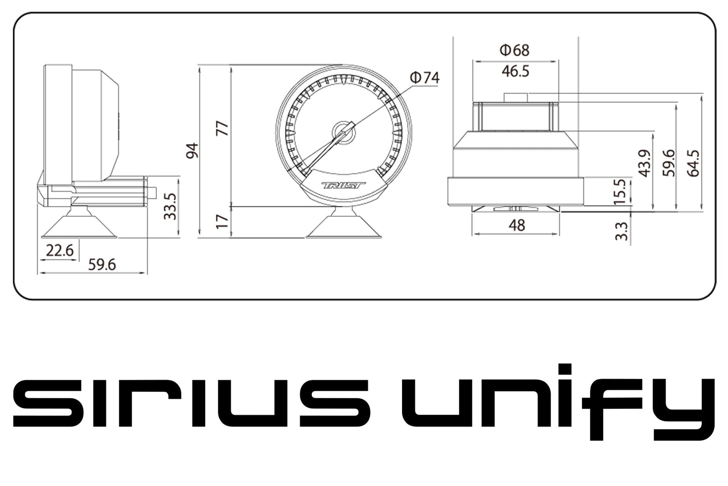 GReddy Sirius OBD Set (Turbo Unify) - 74mm