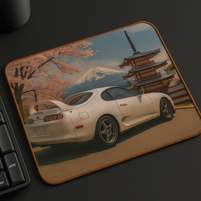 MK4 Supra cherry blossom JDM desk mat with floral drift art style