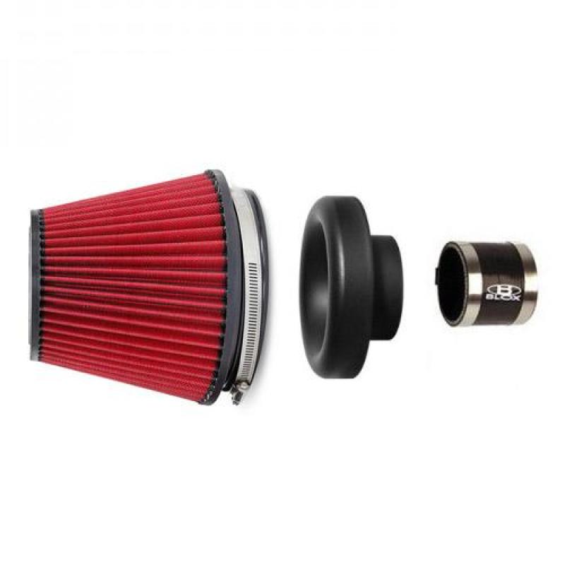 BLOX Racing Performance Filter Kit w/ 2.5inch Velocity Stack Air Filter and 2.5inch Silicone Hose — view 9 | J-Spec Garage