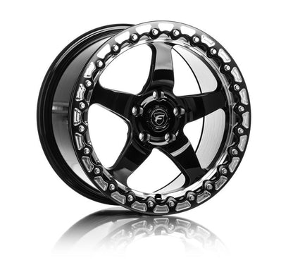 Forgestar D5 Beadlock 17x10 / 5x120 BP / ET45 / 7.3in BS Gloss Black Wheel — view 2 | J-Spec Garage