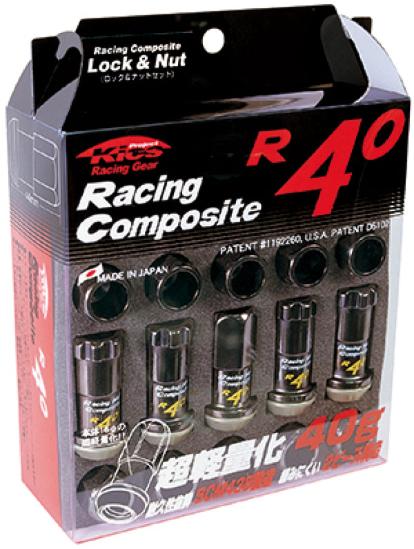 Project Kics 12x1.50 R40 Lug Nuts - Black (16+4 Locks) | J-Spec Garage