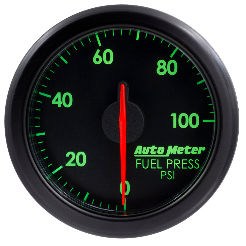 Autometer Airdrive 2-1/6in Fuel Pressure Gauge 0-100 PSI - Black — view 6 | J-Spec Garage