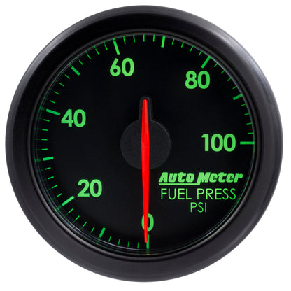 Autometer Airdrive 2-1/6in Fuel Pressure Gauge 0-100 PSI - Black — view 6 | J-Spec Garage