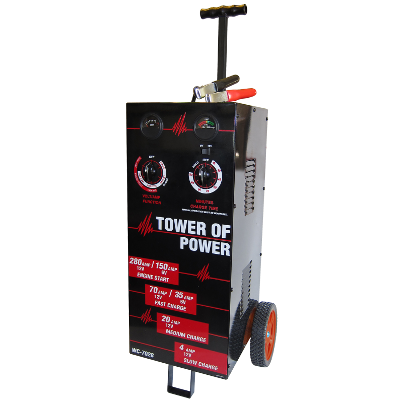 Autometer Wheel Charger Tower of Power Man 70/30/4/280 AMP — view 2 | J-Spec Garage